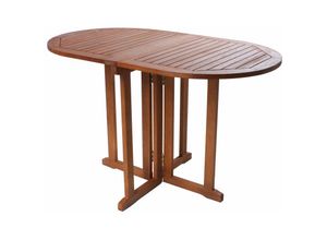 4260700653258 - Spetebo - Eukalyptus Balkontisch oval klappbar - 120 x 70 cm - Garten Terrasse Holz Tisch