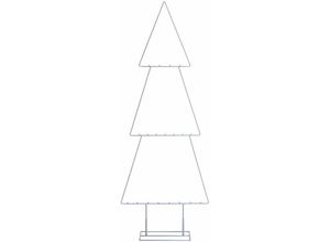 4260700654415 - Spetebo - Deko Metall Tannenbaum feliz - ca 111 cm Höhe - aus Metall in weiß