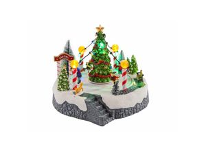 4260700654798 - Spetebo - Eisbahn mit Tannenbaum - 22 cm - mit led Beleuchtung und Musik