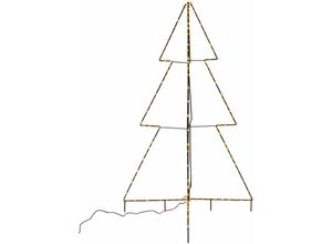 4260700655115 - Spetebo - 3D led Metall Tannenbaum schwarz - 116 cm   mit Timer - für Innen und Außen