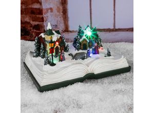 4260700655665 - Spetebo - led Weihnachtsstadt im Buch - 215 cm - mit 6 bunten led beleuchtet