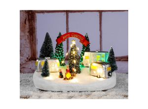 4260700655931 - Spetebo - led Weihnachtsstadt Szene Merry Christmas - 26 cm - mit 19 led beleuchtet