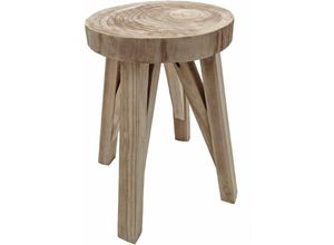 4260700656426 - Spetebo - Massivholz Hocker natur - 40 x 28 cm - Sitzhocker Blumenhocker Beistelltisch Pflanzenständer