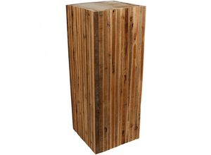 4260700657393 - Spetebo - Holz Hocker eckig - 60 x 23 cm - Blumenhocker Klotz Blumenständer Blumen Säule