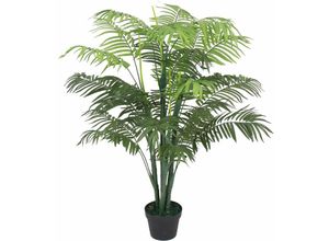 4260700658147 - Spetebo - xl Kunstpflanze im Blumentopf 125 cm - Palme   breit - Künstliche Deko Pflanze