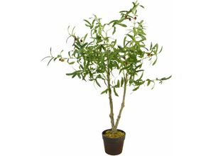 4260700658154 - Spetebo - Kunstpflanze im Blumentopf 105 cm - Oliven Baum - Künstliche Deko Pflanze