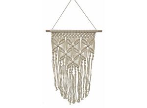 4260700659212 - Spetebo - Makramee Wandbehang beige - 80 x 40 cm - Boho Chic Wand Teppich Tür Fenster Begang