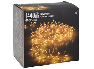 4260700659274 - Spetebo - Silver Wire cluster Lights - 1440 led   144m - Draht Büschel Lichterkette für Außen