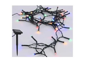 4260700659281 - Spetebo - Solar Draht Lichterkette bunt - 7 m   50 led - Deko Beleuchtung für Garten und Balkon