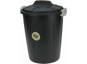 4260700659854 - Spetebo - Universal Maxitonne mit Deckel 23 l - schwarz - Kunststoff Allzweck Tonne Mülltonne Regentonne Abfalleimer