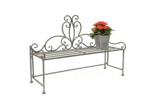 4260700962831 - Blumenregal Metall Grau 72 cm Blumenständer Blumenbank Blumentreppe Pflanzentreppe Blumenhocker Pflanzenständer - Dandibo