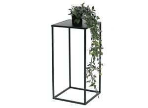 4260700963609 - Dandibo - Blumenhocker Metall Schwarz Eckig 50 cm Blumenständer Beistelltisch 96312 s Blumensäule Modern Pflanzenständer Pflanzenhocker