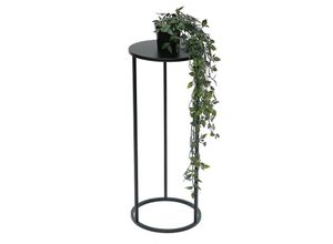 4260700963692 - Blumenhocker Metall Schwarz Rund 60 cm Blumenständer Beistelltisch 96316 M Blumensäule Modern Pflanzenständer Pflanzenhocker