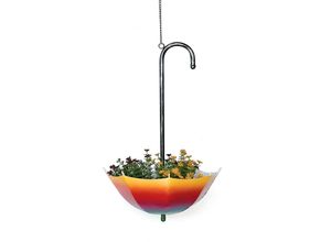 4260700963722 - Dandibo - Blumenampel Metall Hängeampel mit Topf Innen Außen Regenschirm Hängepflanzen 72 cm 96258 l Pflanzenhänger Blumenhänger Topfhänger Blumen