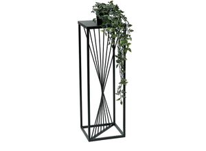 4260700964576 - Dandibo - Blumenhocker Metall Schwarz Eckig 70 cm Blumenständer Beistelltisch 96457 Blumensäule Design Modern Pflanzenständer Pflanzenhocker