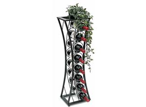 4260700965368 - Dandibo - Weinregal Metall Schwarz Stehend Mika 80 cm 96536 Flaschenregal Flaschenständer Flaschenhalter Schmal Modern