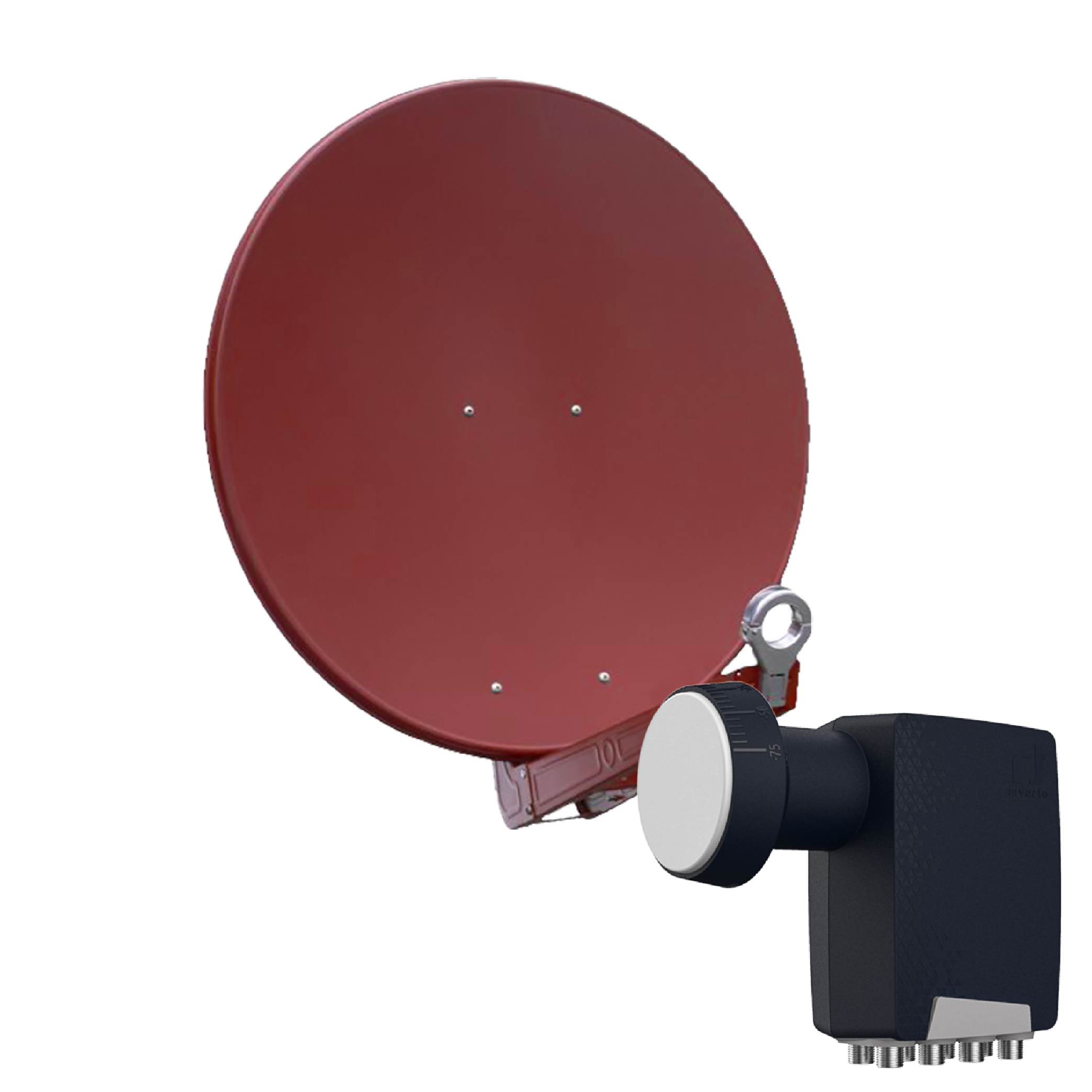 4260704120541 - OP 75 SE - Alu-Antenne - ziegelrot - 8 Teilnehmer mit Octo-LNB