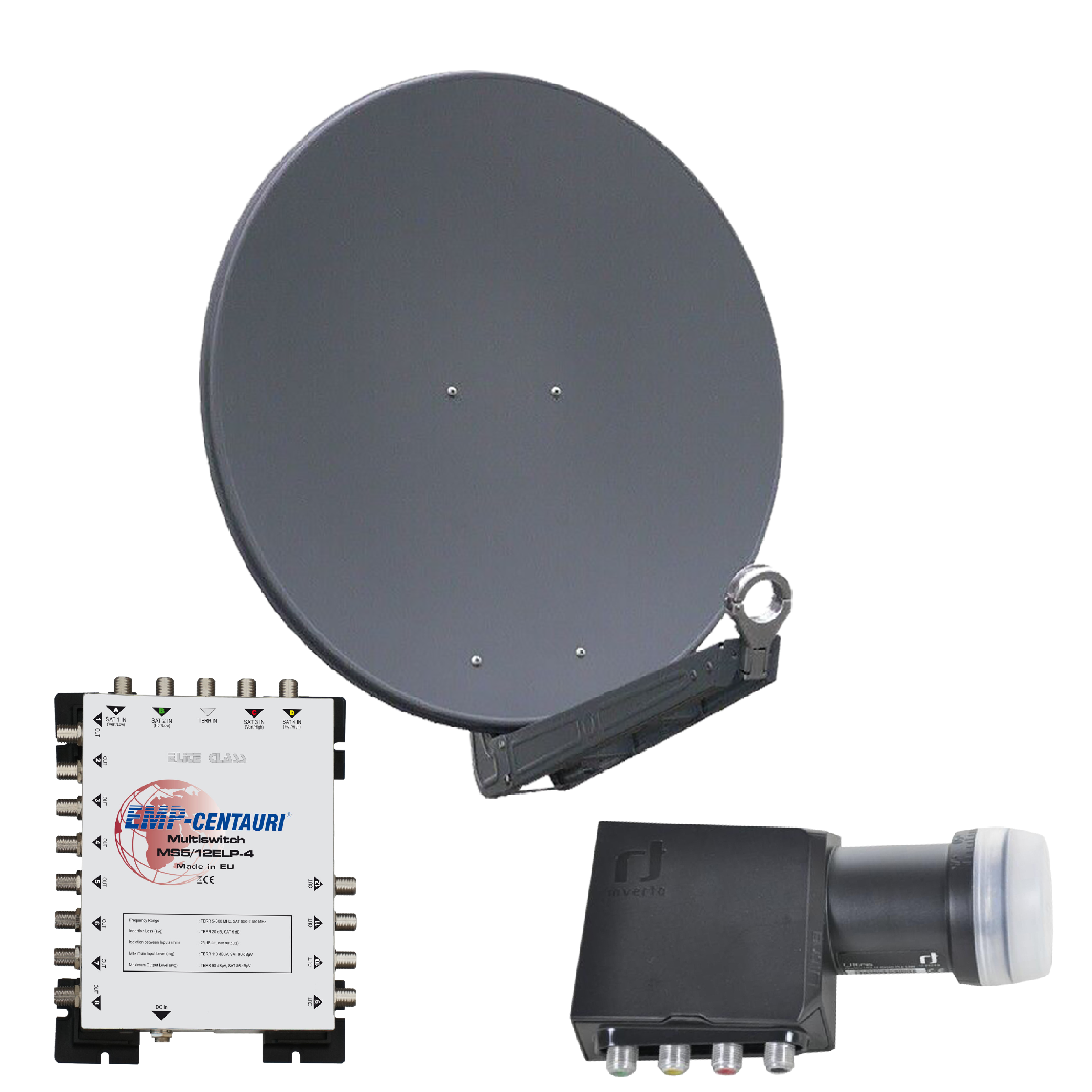 4260704120817 - OP 85 SE - Alu-Antenne - anthrazit - 12 Teilnehmer