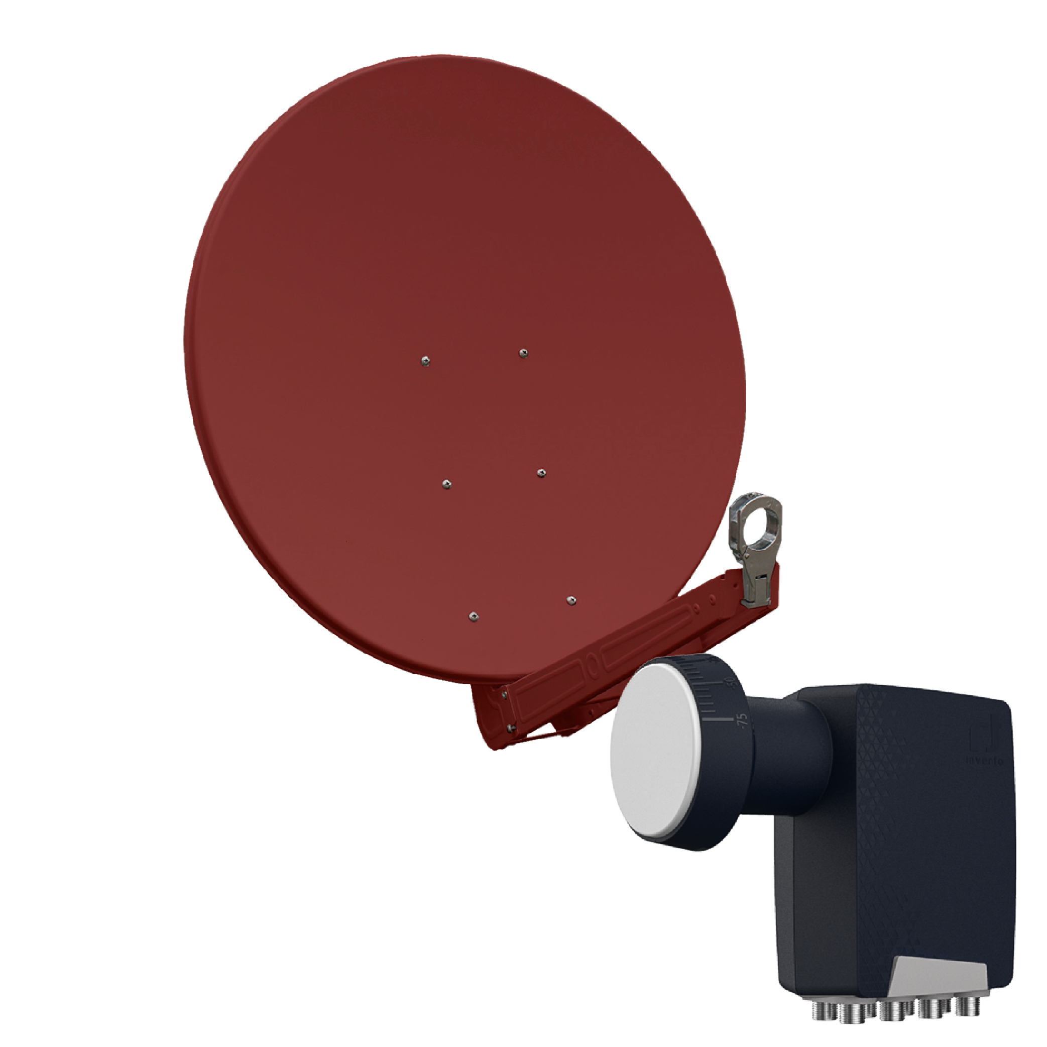 4260704120909 - OP 85 SE - Alu-Antenne - ziegelrot - 8 Teilnehmer mit Octo-LNB