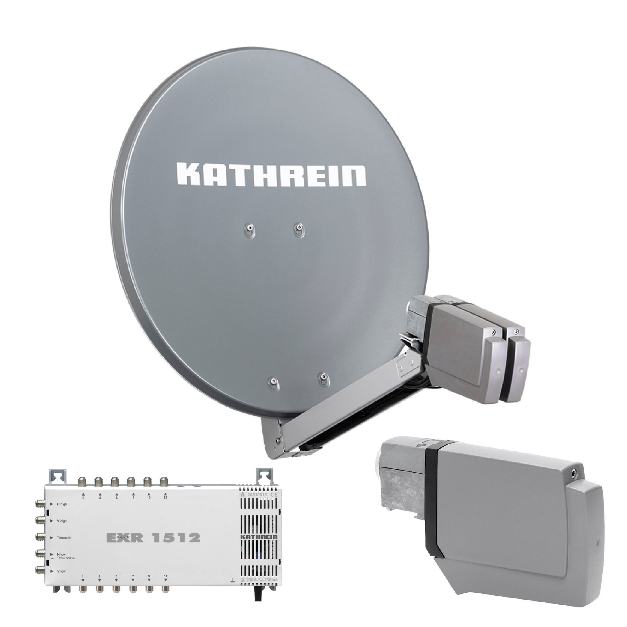 4260704121449 - CAS 80 Sat-Antenne Graphit (gr) multifeedfähig - 12 Teilnehmer