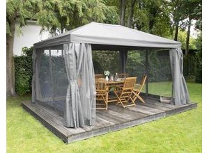 4260709031804 - bellavista - Home&Garden® Partyzelt Aluminium-Stahl Pavillon 3x4m Deluxe grau m