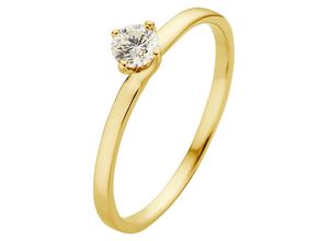 4260710532468 - Fingerring PHÖNIX Schmuck Geschenk Gold 333 Damenring Solitär LIEBE Fingerringe Gr 48 023 ct SI = kleine Einschlüsse Gelbgold 333 17 mm gelb (gelbgoldfarben) Damen Fingerringe Goldring mit oder ohne Brillant - Made in Germany