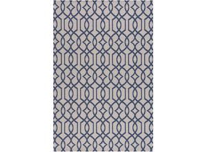 4260720622982 - Teppich - Baumwolle - Blau Grau - Ornamente Muster Boho Style Wohnzimmer Läufer 150 x 230 cm