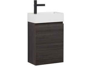 4260721662277 - Badmöbel lino Anthrazit Gäste wc Möbel B40 H64 T22cm - Goom