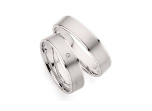 4260724281062 - Trauring PHÖNIX Schmuck Geschenk Silber 925 Ehering LIEBE versch Varianten Fingerringe Gr 49 001 ct SI = kleine Einschlüsse mit Brillant Silber 925 (Sterlingsilber) 5 mm silberfarben Damen Trauringe Made in Germany - wahlweise mit oder ohne Brillant