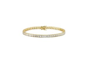 4260724286678 - Armband BRUNO BANANI Schmuck Geschenk Silber 925 Armschmuck Armkette Tennisarmband Gold Armbänder Gr 21 Silber 925 (Sterlingsilber) goldfarben (gelbgoldfarben kristallweiß kristallweiß) Damen Trachtenmode mit Zirkonia (synth)