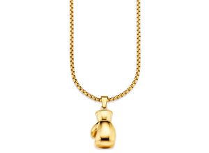 4260724287118 - Kette mit Anhänger BRUNO BANANI Schmuck Geschenk Halskette Box-Handschuh Venezianerkette Halsketten Gr Edelstahl Länge 60 cm Breite 4 mm goldfarben (gelbgoldfarben) Herren