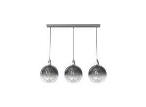 4260728991394 - Pendelleuchte Hängeleuchte Mariopa P3 Silber 3 x E27 Metall + Glas 60 cm 11163