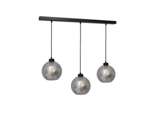 4260728991431 - Pendelleuchte Hängeleuchte Macon smoked 3 x E27 Metall + Glas 60 cm 11167