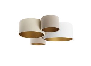 4260728991660 - Deckenleuchte PlaMian 4 Velours beige creme white & gold 92 x 88 cm 11188