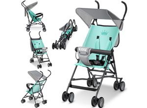 4260729114105 - KIDIZ® Kinderwagen CITY Buggy Kinderbuggy klappbar Sportwagen Faltbar 360° 4-Zoll-Räder Inkl Sonnen- und Regenverdeck zusammenklappbar 5-Punkt-Sicherheitsgurt ab 6 Monate