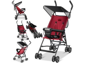 4260729114129 - KIDIZ® Kinderwagen CITY Buggy Kinderbuggy klappbar Sportwagen Faltbar 360° 4-Zoll-Räder Inkl Sonnen- und Regenverdeck zusammenklappbar 5-Punkt-Sicherheitsgurt ab 6 Monate