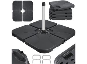 4260729114648 - KESSER® Sonnenschirmständer 4-teilig Schirmgewicht Schirmständer für Ampelschirm Bodenkreuz 60 Liter 80 kg befüllbar mit Wasser oder Sand Inkl Metallverbinder Ampelschirmständer Kunststoff 4260729114648 - KESSER® Sonnenschirmständer 4-teilig Schirmgewicht Schirmständer für Ampelschirm Bodenkreuz 60 Liter 80 kg befüllbar mit Wasser oder Sand Inkl Metallverbinder Ampelschirmständer Kunststoff