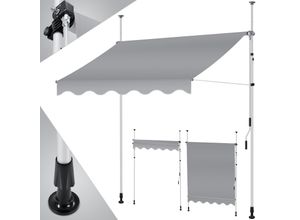 4260729119070 - KESSER® Klemmmarkise mit Handkurbel Balkon Balkonmarkise ohne Bohren UV-beständig höhenverstellbar wasserabweisend  Sonnenschutz Terrassenüberdachung  einfache Montage