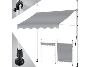 4260729119087 - KESSER® Klemmmarkise mit Handkurbel Balkon Balkonmarkise ohne Bohren UV-beständig höhenverstellbar wasserabweisend  Sonnenschutz Terrassenüberdachung  einfache Montage