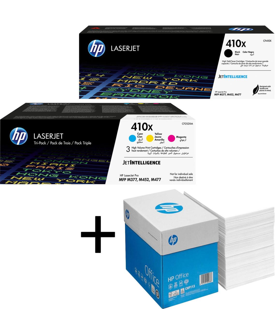 4260730617152 - Bundle mit HP Original 410X Toner 4er Multipack + 2500 Blatt HP Kopierpapier hochweiß