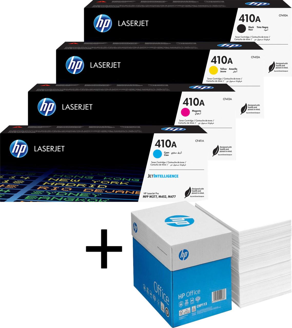 4260730617169 - Bundle mit HP Original 410A Toner 4er Multipack + 2500 Blatt HP Kopierpapier hochweiß