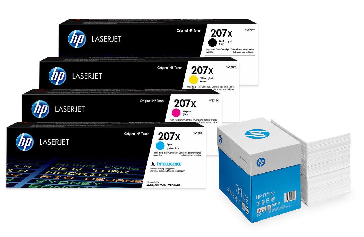 4260730617176 - Bundle mit HP Original 207X Toner 4er Multipack + 2500 Blatt HP Kopierpapier hochweiß