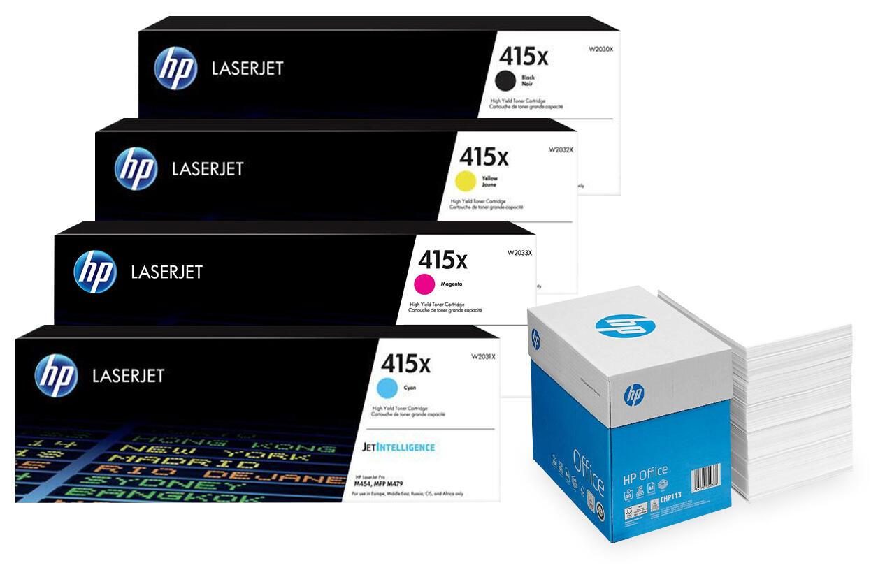 4260730617220 - Bundle mit HP Original 415X Toner 4er Multipack + 2500 Blatt HP Kopierpapier hochweiß