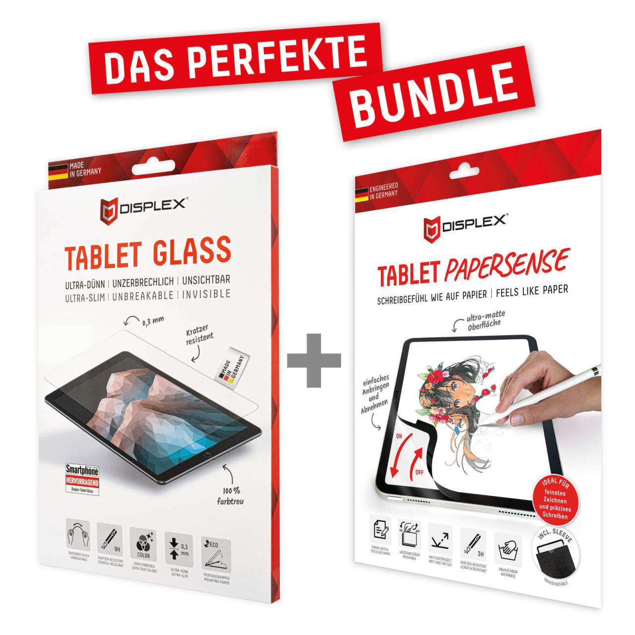 4260730619460 - DISPLEX Tablet Glass (9H) & PaperSense Schreib- und Zeichenfolie für iPad 109 (10 Generation)