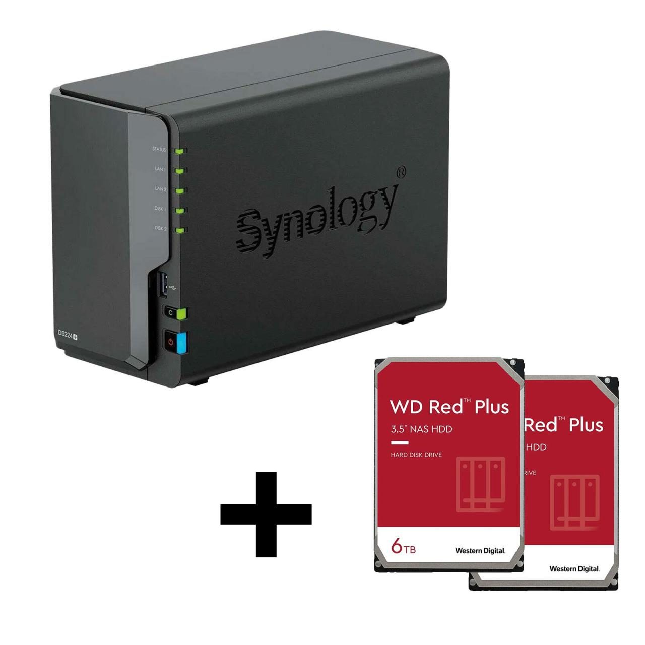 4260730619637 - DiskStation DS224+ 2 Einschübe NAS-Server Leergehäuse + 2x WD Red NAS 35 HDD 6TB Festplatte 4260730619637 - DiskStation DS224+ 2 Einschübe NAS-Server Leergehäuse + 2x WD Red NAS 35 HDD 6TB Festplatte