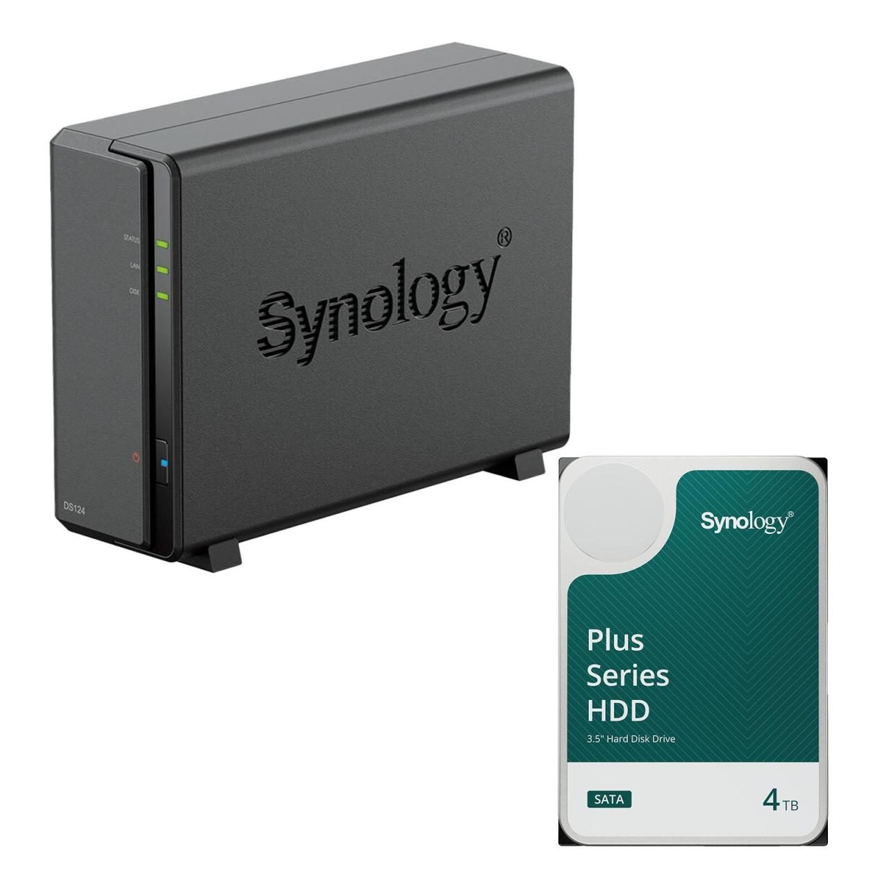 4260730619682 - DiskStation DS124 1 Einschub NAS-Server Leergehäuse + 1x Plus 35 SATA 6Gb s Festplatte 4 TB 4260730619682 - DiskStation DS124 1 Einschub NAS-Server Leergehäuse + 1x Plus 35 SATA 6Gb s Festplatte 4 TB