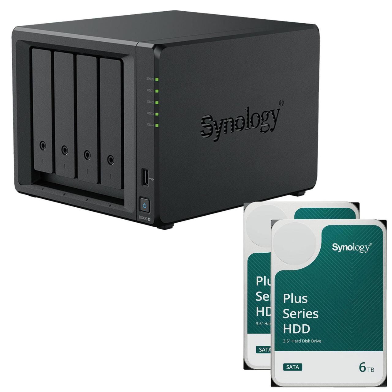 4260730619798 - DiskStation DS423+ 4 Einschübe NAS-Server Leergehäuse (DS423+) + 12 TB Plus (2x 6TB) 4260730619798 - DiskStation DS423+ 4 Einschübe NAS-Server Leergehäuse (DS423+) + 12 TB Plus (2x 6TB)