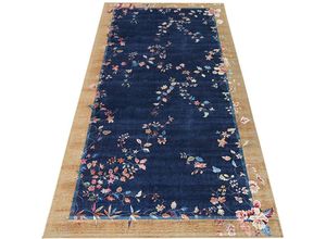 4260731882450 - Läufer FREUNDIN HOME COLLECTION Gloriosa Teppiche Gr B L 80 cm x 200 cm 7 mm 1 St blau (blau goldfarben) Kurzflor-Läufer