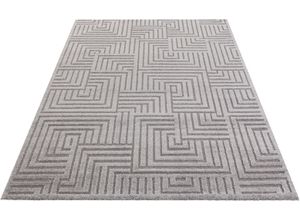 4260731882801 - Designteppich ELLE DECORATION Manipu Teppiche Gr B L 160 cm x 230 cm 14 mm 1 St grau Esszimmerteppiche Flauschiger Kurzflor Hoch Tief Effekt Modern Weich Wohnzimmer