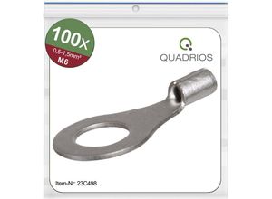 4260732284703 - 23C498 Ringkabelschuh Querschnitt (max)=15 mm² Loch-Ø=65 mm Unisoliert 100 St - Quadrios